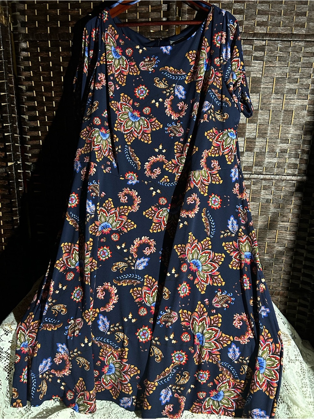Jessica Howard Navy Floral Paisley Maxi Dress